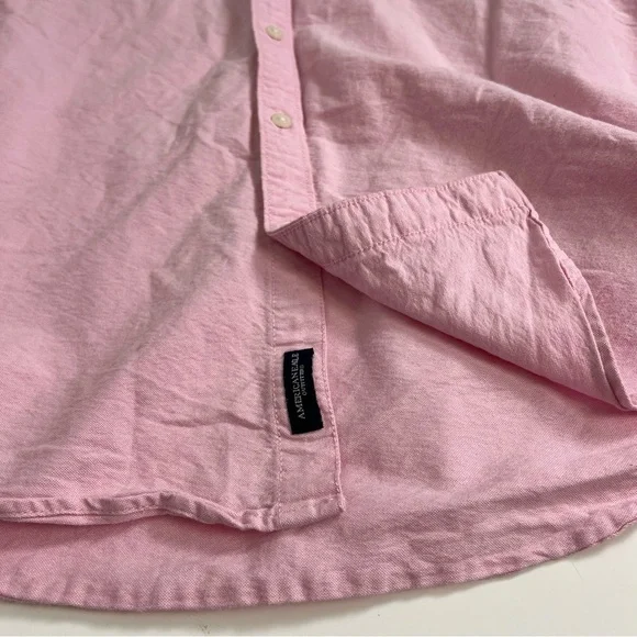 American Eagle Outfitters Pink Button-Down Shirt Size Large - Picture 5 of 10